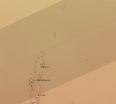 Map of the average cloud coverage across India for the solar eclipse of 05/07/2255