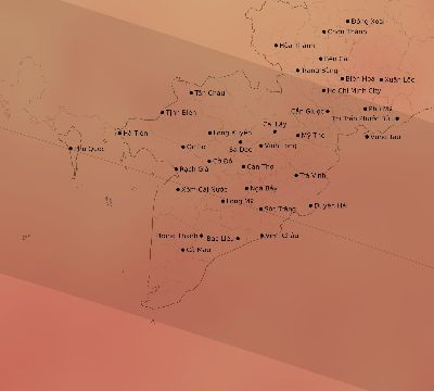 Map of the average cloud coverage across Vietnam for the solar eclipse of 10/31/2255