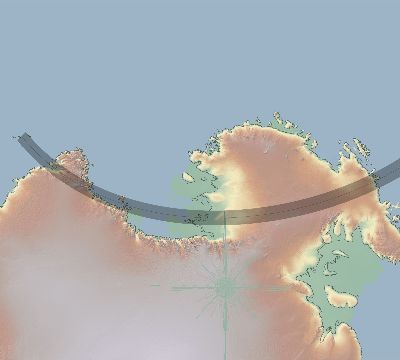 Map of the eclipse path across Antarctica on 11/21/1500