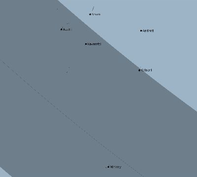 Map of the eclipse path across India on 10/01/1502