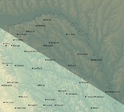 Map of the eclipse path across Romania on 10/01/1502