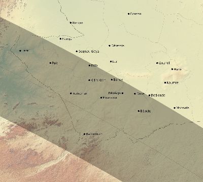 Map of the eclipse path across Chad on 09/20/1503