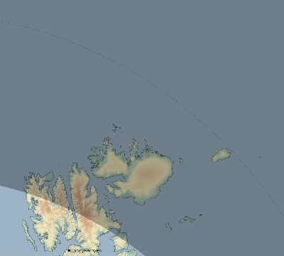 Map of the eclipse path across Svalbard and Jan Mayen on 07/30/1505