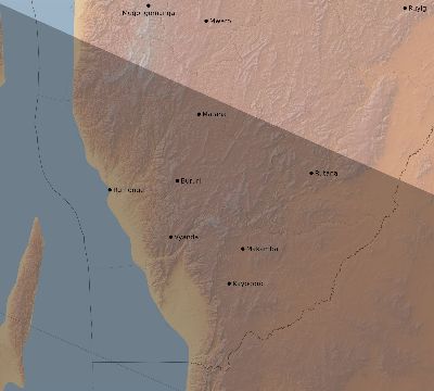 Map of the eclipse path across Burundi on 07/20/1506