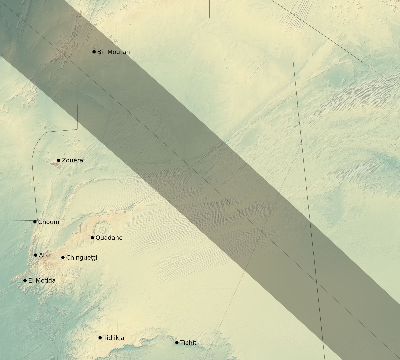 Map of the eclipse path across Mauritania on 07/20/1506