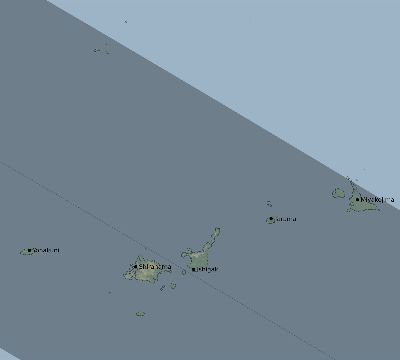 Map of the eclipse path across Japan on 08/20/1514