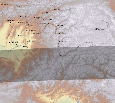 Map of the eclipse path across Tajikistan on 08/20/1514