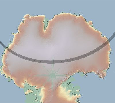 Map of the eclipse path across Antarctica on 12/02/1518