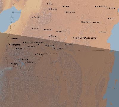 Map of the eclipse path across Uganda on 04/17/1520
