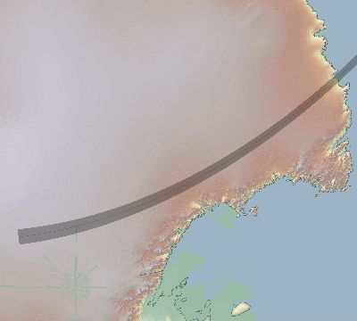 Map of the eclipse path across Antarctica on 09/19/1522