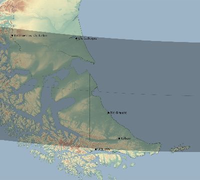 Map of the eclipse path across Argentina on 02/04/1524