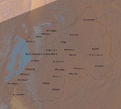 Map of the eclipse path across Rwanda on 02/04/1524