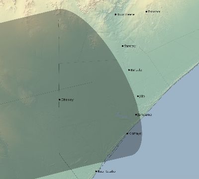 Map of the eclipse path across Somalia on 02/04/1524