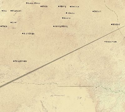 Map of the eclipse path across Cameroon on 05/18/1528