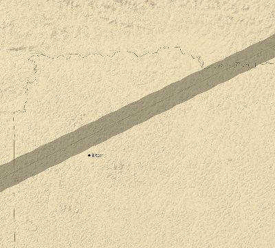 Map of the eclipse path across Gabon on 05/18/1528