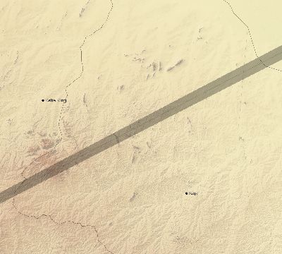 Map of the eclipse path across South Sudan on 05/18/1528