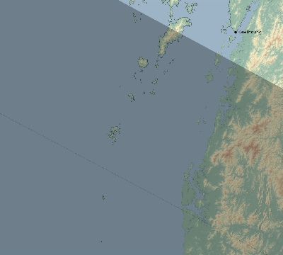 Map of the eclipse path across Myanmar on 11/12/1528