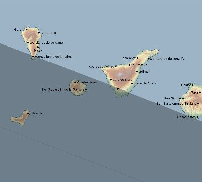 Map of the eclipse path across Spain on 08/30/1532