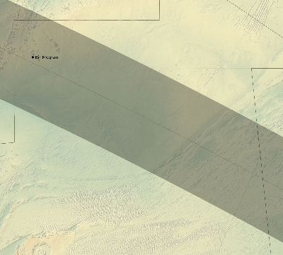 Map of the eclipse path across Mauritania on 08/30/1532
