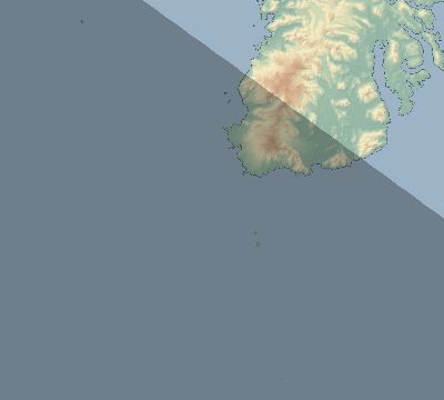 Map of the eclipse path across French Southern and Antarctic Lands on 07/11/1534