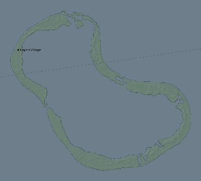 Map of the eclipse path across Kiribati on 01/03/1535