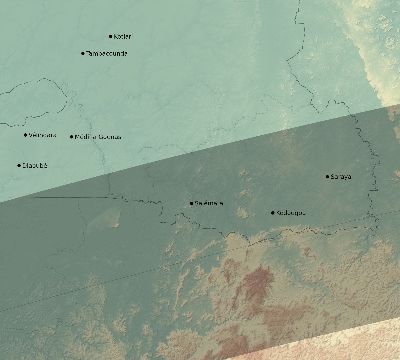 Map of the eclipse path across Senegal on 06/30/1535