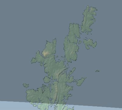 Map of the eclipse path across United Kingdom on 06/18/1536