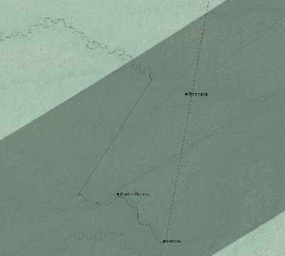 Map of the eclipse path across Colombia on 04/18/1539