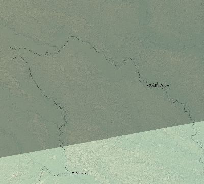 Map of the eclipse path across Peru on 02/14/1542