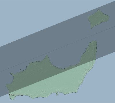Map of the eclipse path across Bahamas on 05/29/1546
