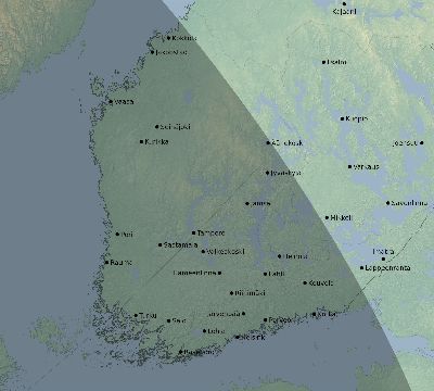 Map of the eclipse path across Finland on 11/12/1547
