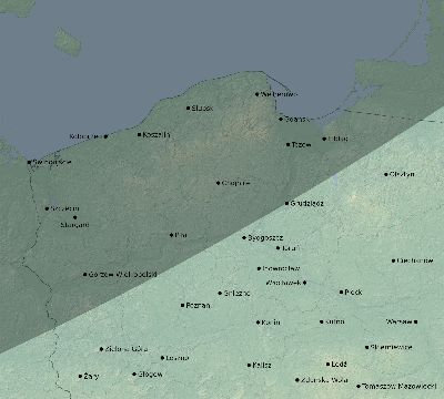 Map of the eclipse path across Poland on 11/12/1547