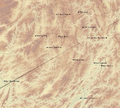 Map of the eclipse path across Laos on 03/29/1549