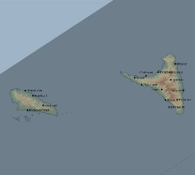 Map of the eclipse path across Comoros on 03/18/1550