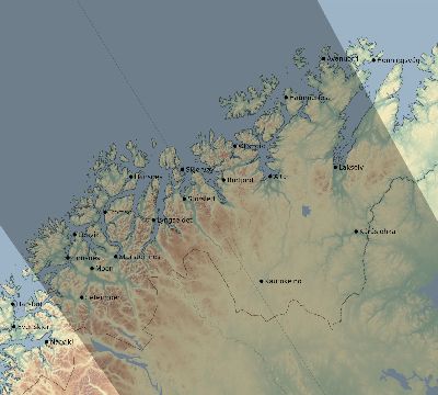 Map of the eclipse path across Norway on 08/31/1551