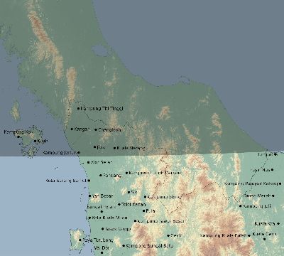 Map of the eclipse path across Malaysia on 11/02/1556