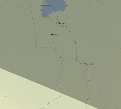 Map of the eclipse path across Cameroon on 10/22/1557