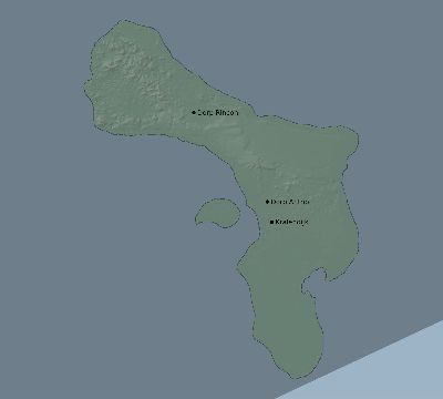 Map of the eclipse path across Caribbean Netherlands on 12/03/1564