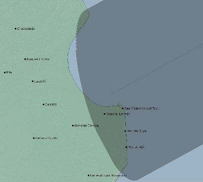 Map of the eclipse path across Argentina on 05/29/1565