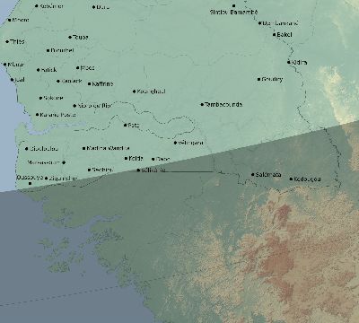 Map of the eclipse path across Senegal on 11/13/1574