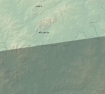 Map of the eclipse path across Burkina Faso on 08/22/1579