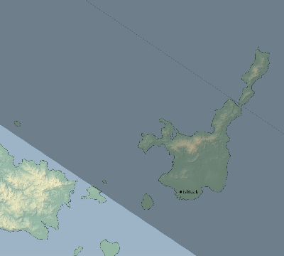 Map of the eclipse path across Japan on 06/20/1582