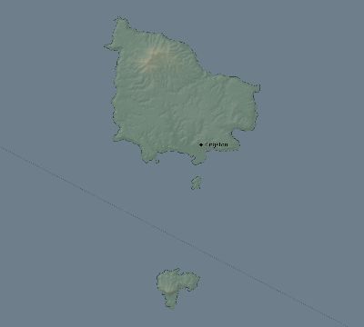 Map of the eclipse path across Norfolk Island on 10/22/1585