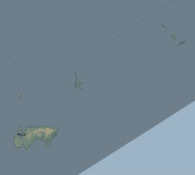 Map of the eclipse path across Solomon Islands on 04/19/1586