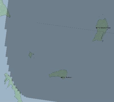 Map of the eclipse path across Bahamas on 10/12/1586