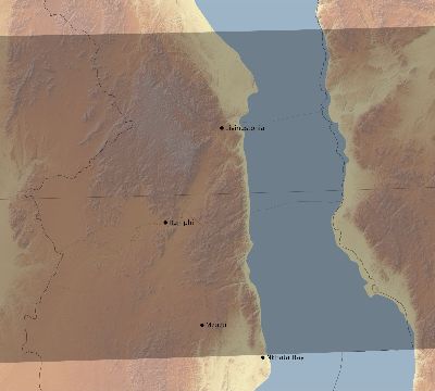 Map of the eclipse path across Malawi on 10/12/1586