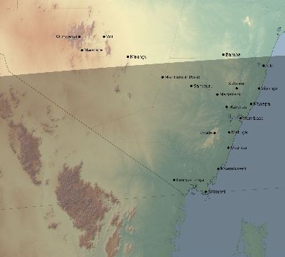 Map of the eclipse path across Kenya on 08/11/1589