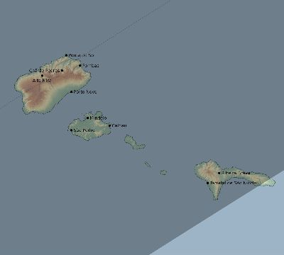 Map of the eclipse path across Cape Verde on 05/30/1593