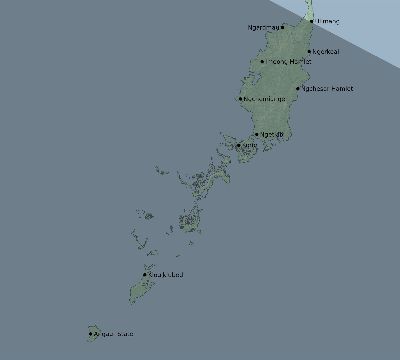Map of the eclipse path across Palau on 11/22/1593