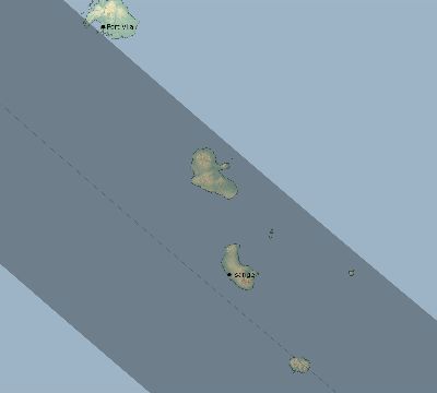 Map of the eclipse path across Vanuatu on 11/22/1593